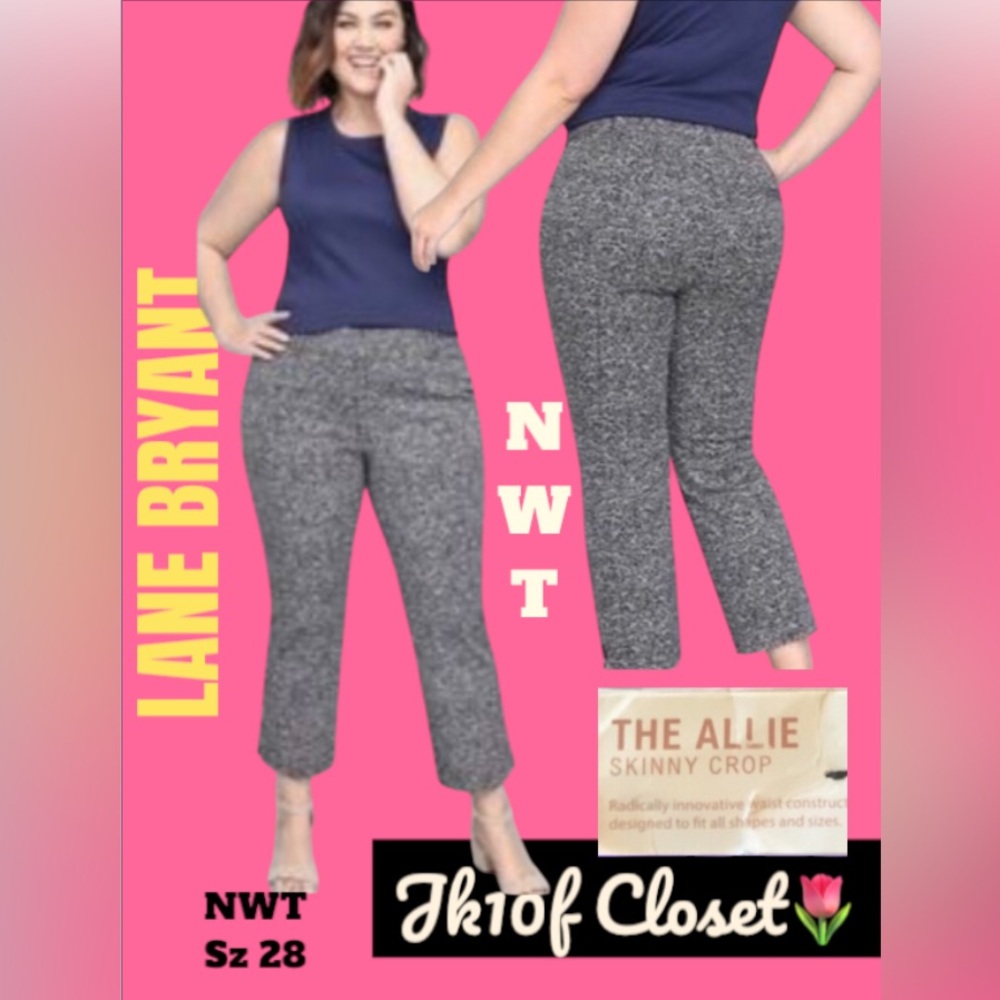 LOWEST 🌺 NWT LANE BRYANT Sz28 THE ALLIE STRETCH CROP PANTS